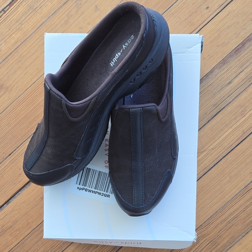 Easy Spirit Chocolate Brown Slip-On Loafers Size 10